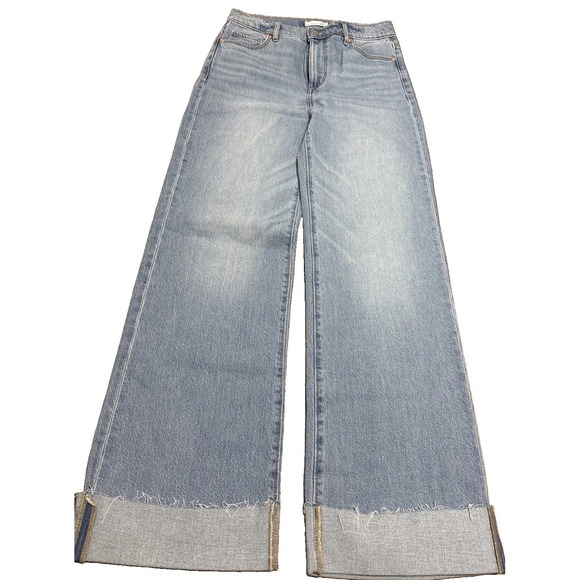 Ann Taylor Loft Denim - Ann Taylor LOFT The Wide Leg High Waist Jeans Size 2 Wide Leg Raw Cuff